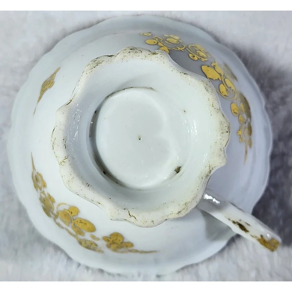Royal Blue Teacup And Saucer